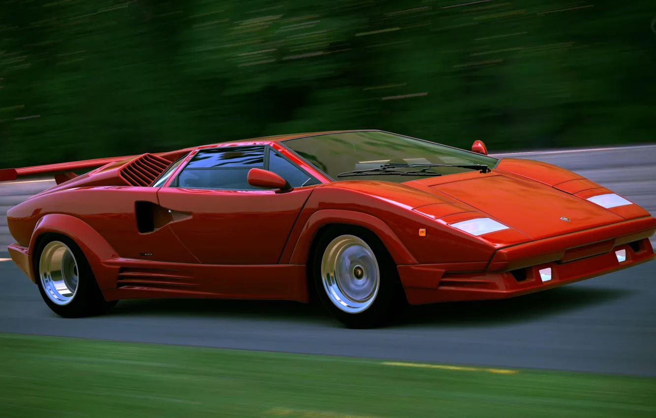 Фото обои ретро, Lamborghini, суперкар, Countach, LP400