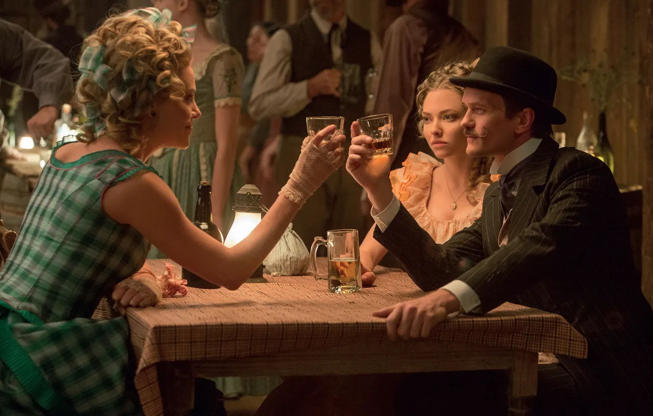 Фото обои Charlize Theron, Neil Patrick Harris, Amanda Seyfried, A Million Ways to Die in the West, …