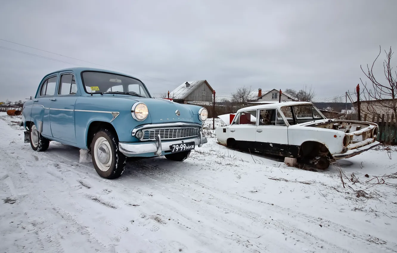 Фото обои ретро, ссср, копейка, жигули, 2101, ВАЗ, Moskvich