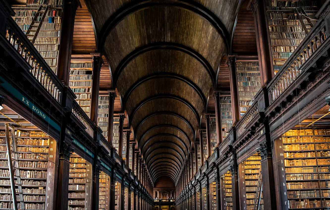 Фото обои Ireland, Dublin, Library