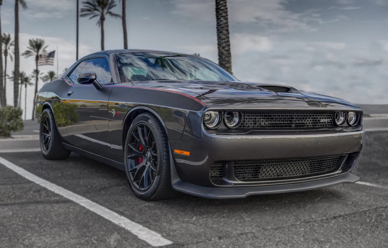 Фото обои green, Dodge, Classic, Coupe, fun, Hellcat, fast, Hemi