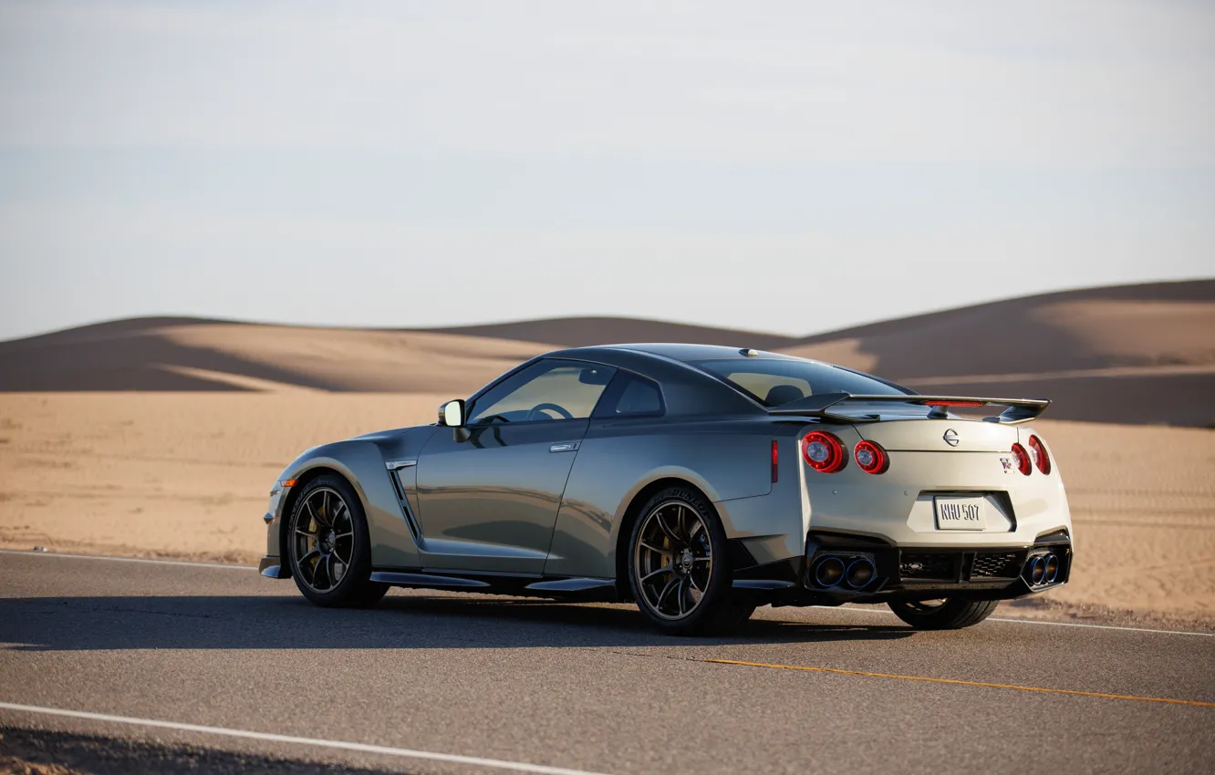 Фото обои Nissan, GT-R, desert, R35, 2023, Nissan GT-R T-spec