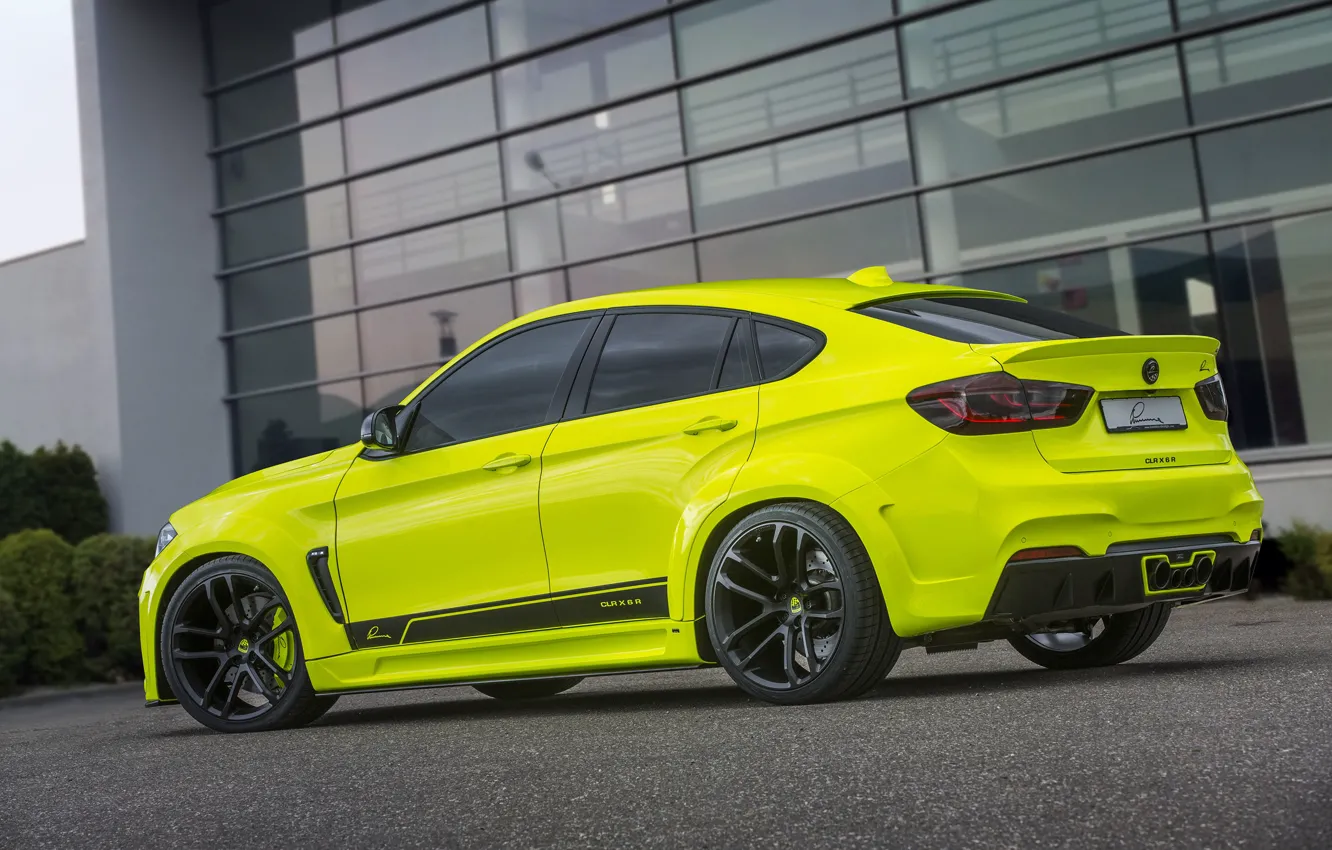 Фото обои BMW, Coupe, Yellow, Side, BMW X6, Rear And Side, Lumma, Lumma Design