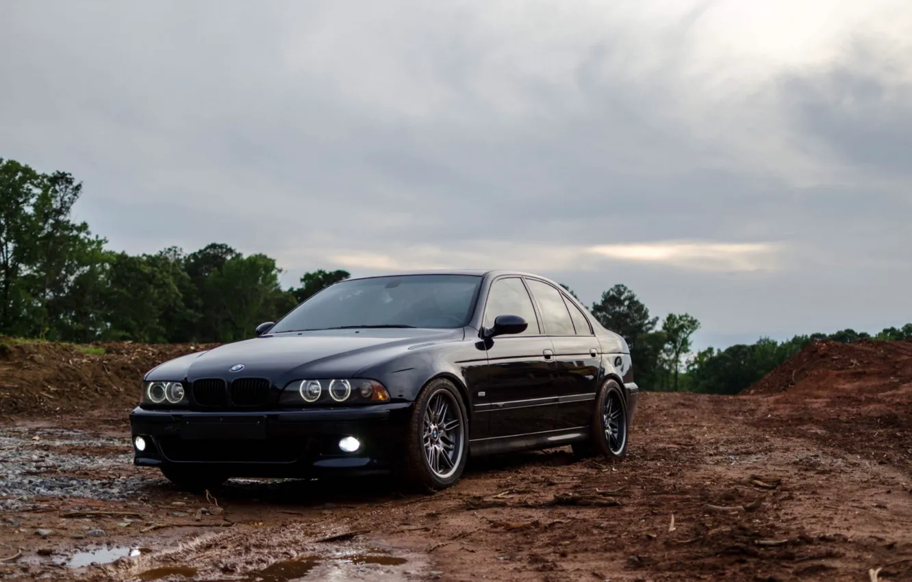 Фото обои Clouds, Black, E39, M5