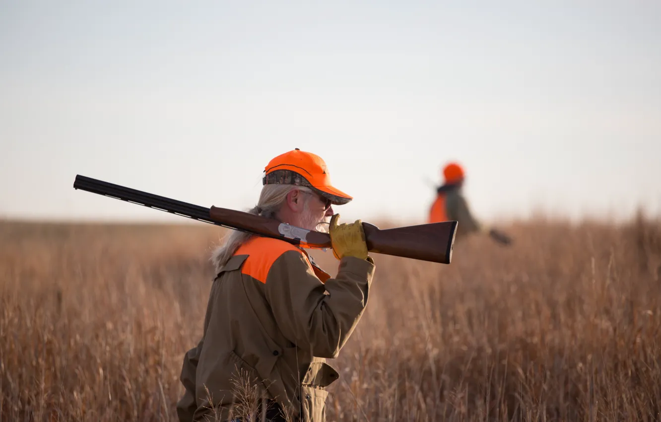 Фото обои shotgun, jacket, hunting, striking color