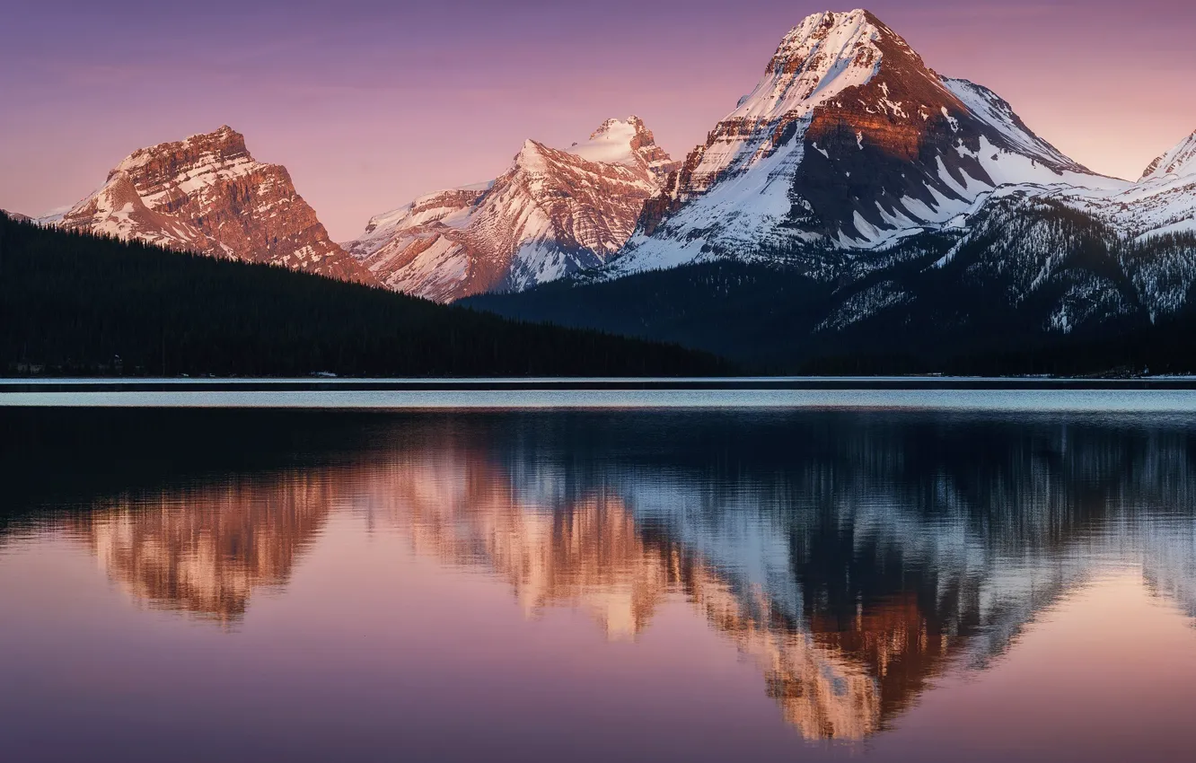 Фото обои вода, отражения, горы, озеро