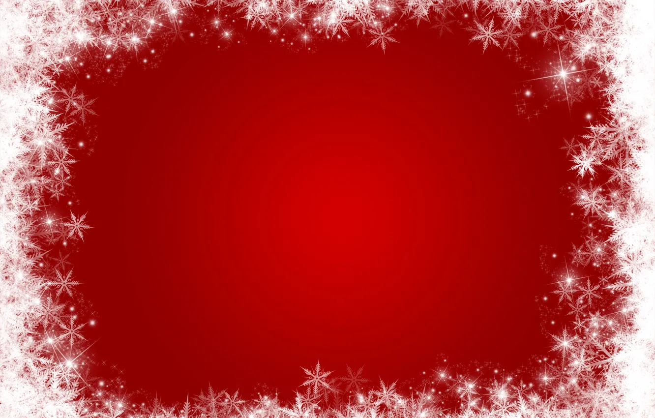 Фото обои зима, снег, снежинки, красный, фон, red, Christmas, winter
