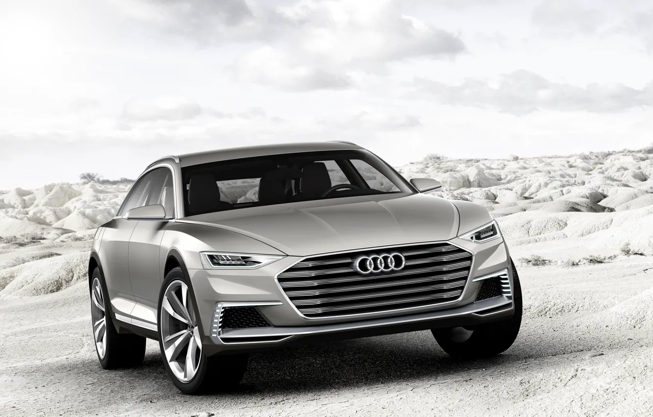 Фото обои Concept, Audi, Allroad, спереди, универсал, 2015, Prologue