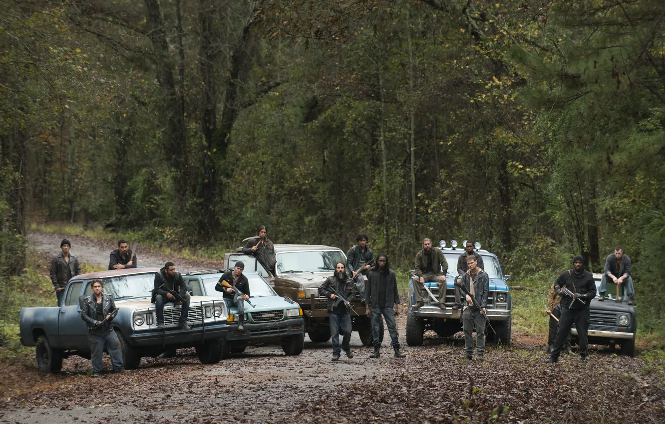 Фото обои дорога, The Walking Dead, Ходячие мертвецы, Season 6, плохие парни