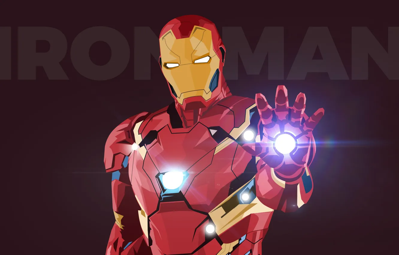 Фото обои фон, надпись, вектор, арт, костюм, шлем, Железный человек, Iron Man