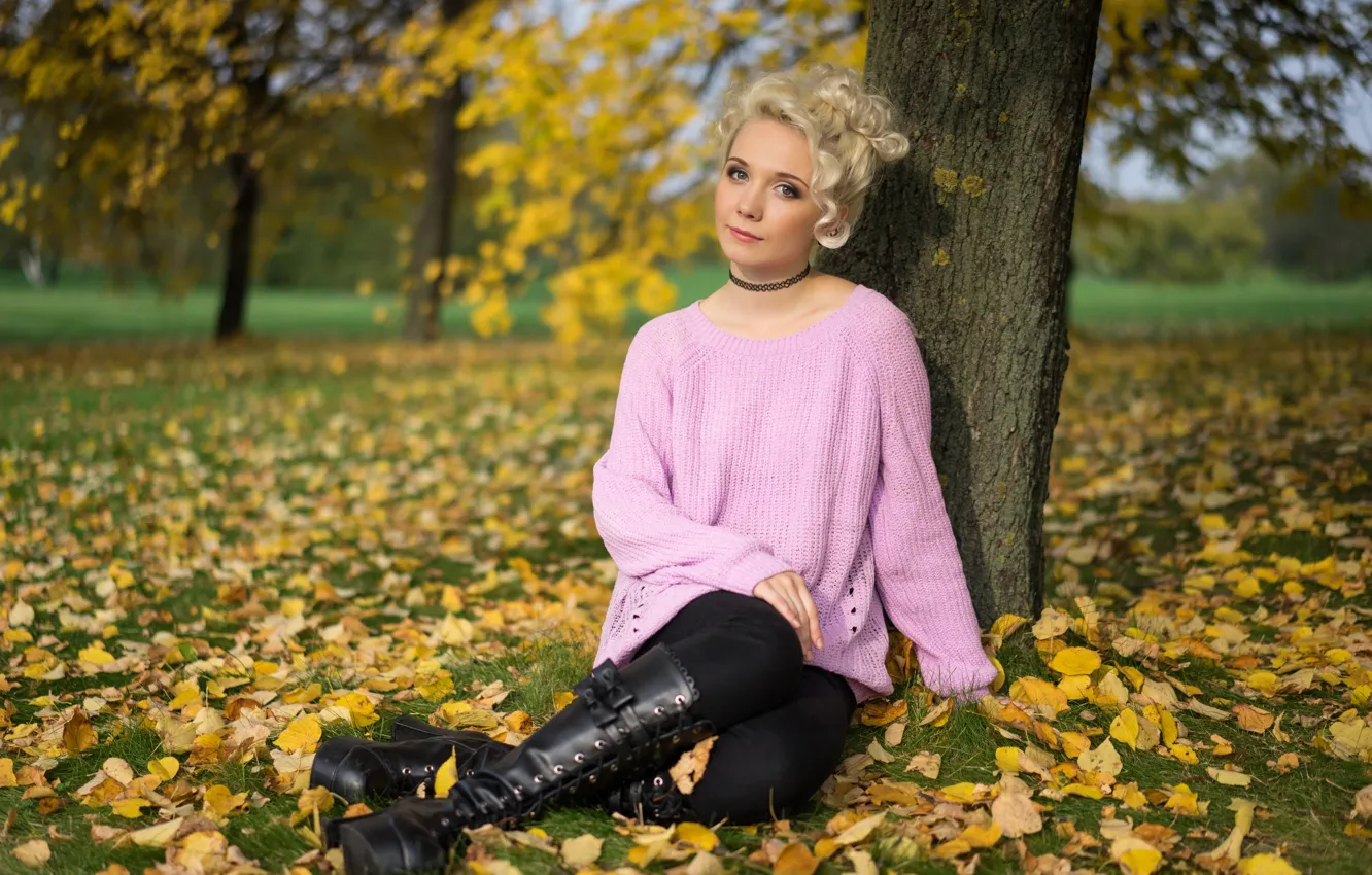 Фото обои осень, девушка, стиль, Olesya