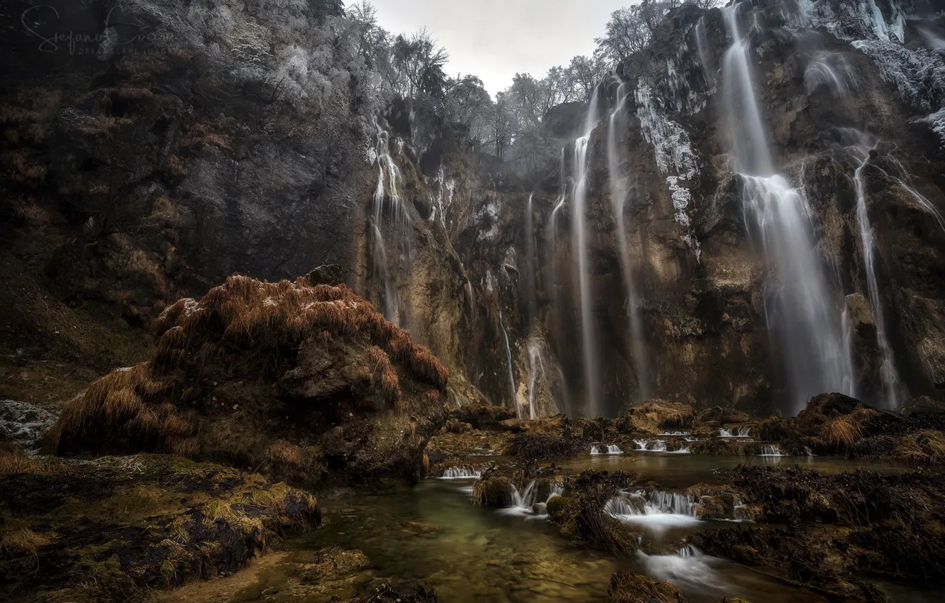 Фото обои Croatia, Waterfalls, Plitvicje National park