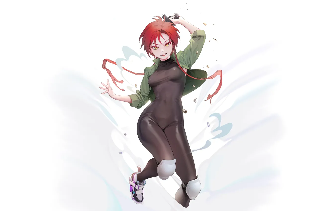 Фото обои girl, hot, sexy, red hair, sexy girl, anime, figure, short hair