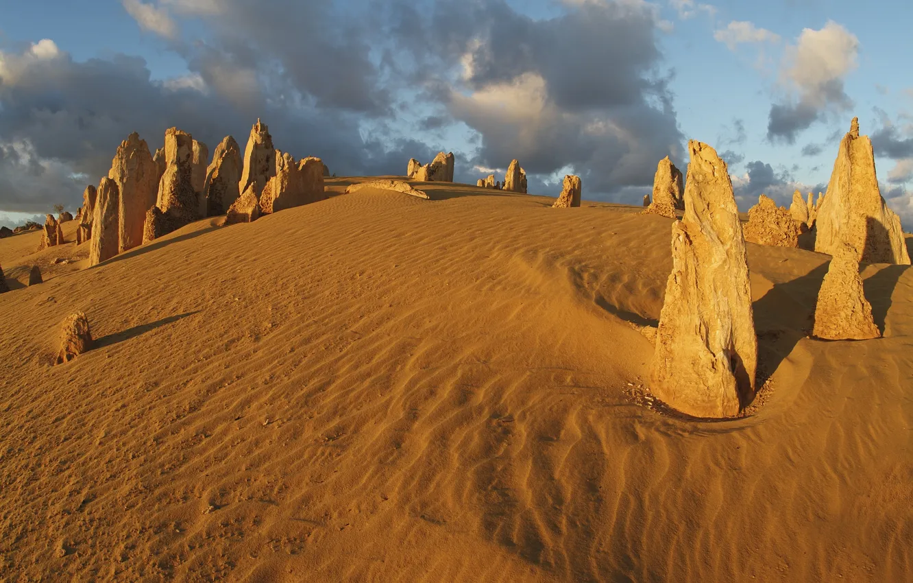 Фото обои песок, камни, пустыня