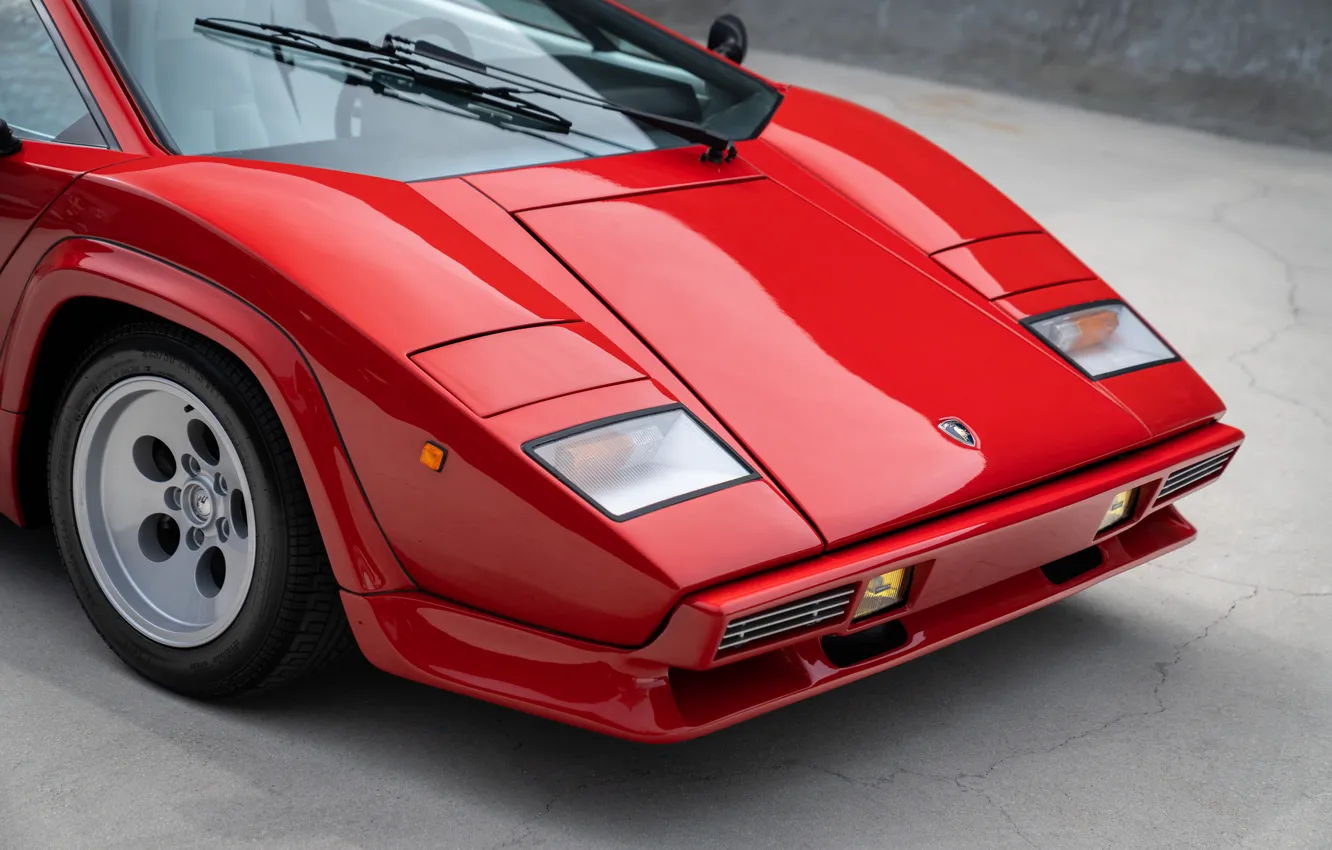 Фото обои Lamborghini, передок, Countach, ламборгини, Lamborghini Countach 5000QV