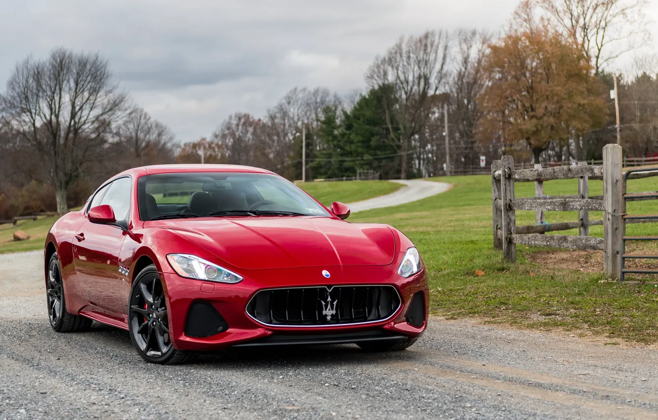 Фото обои Maserati, Red, GranTurismo, Sport