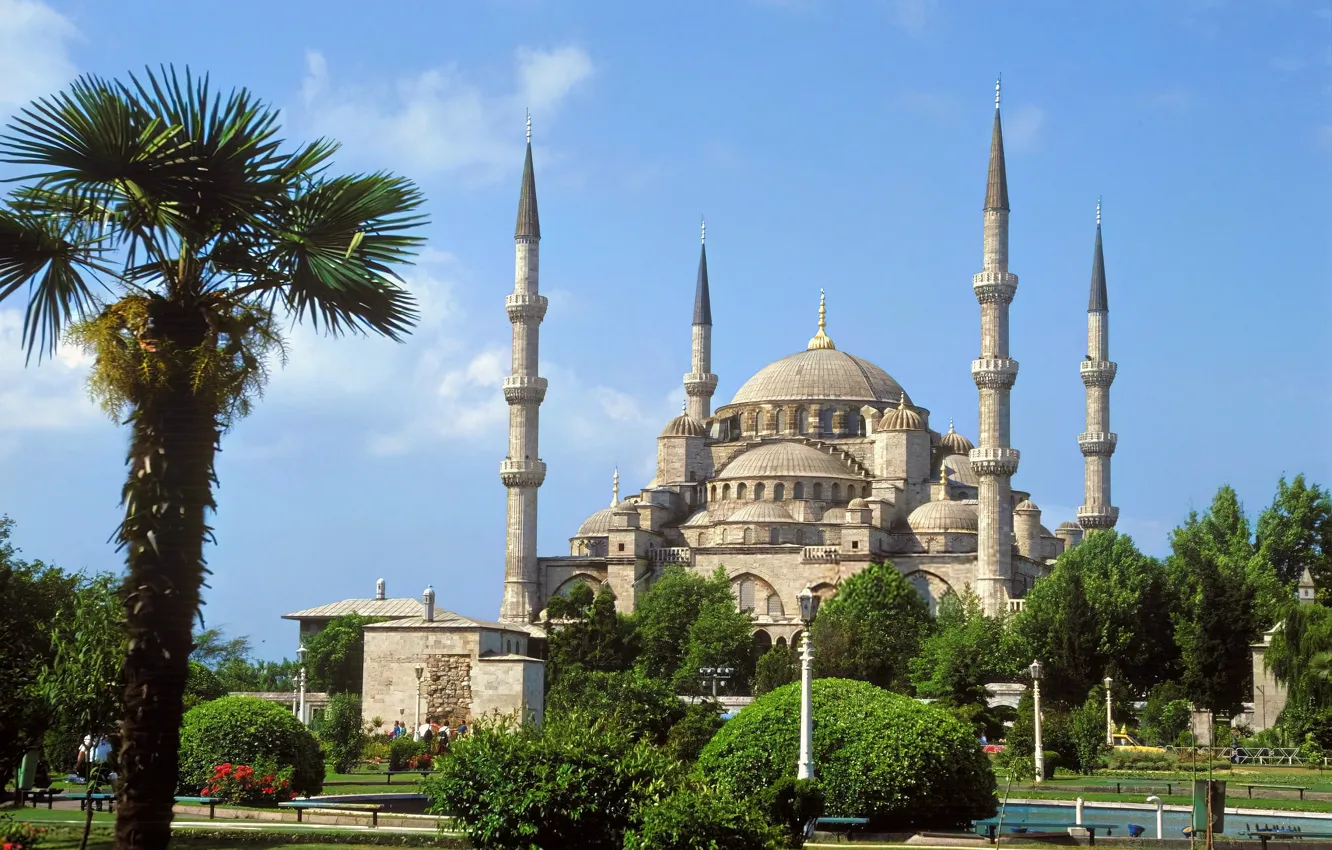 Фото обои turkey, istanbul, blue mosque, sultanahmet camii