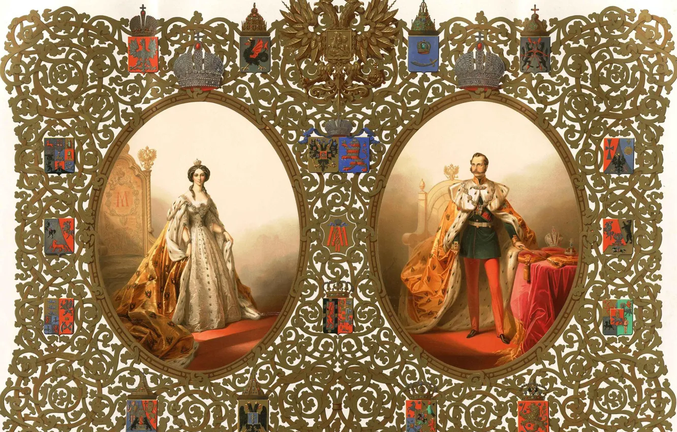 Фото обои 1856, Коронация, Михаил Зичи