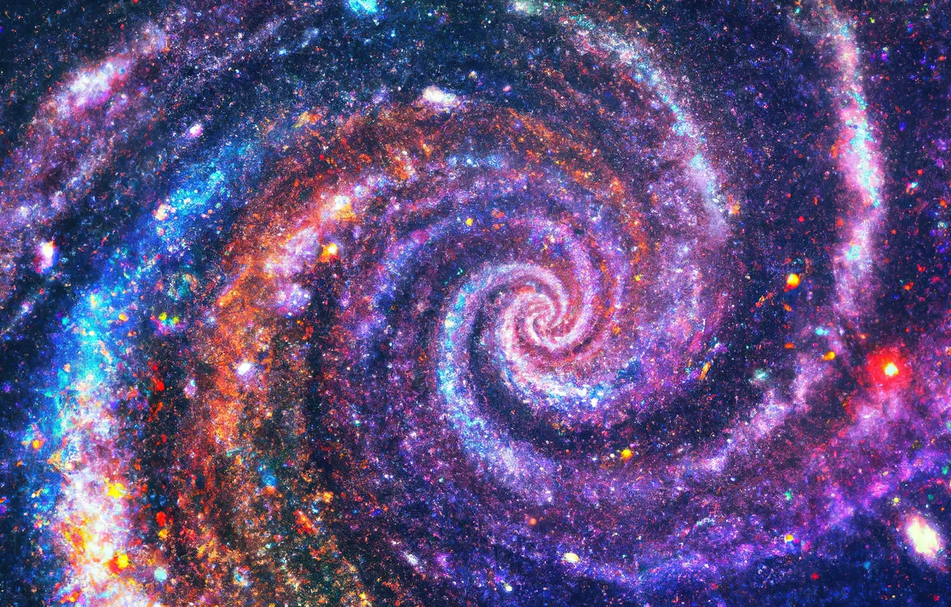 Фото обои space, universe, stars, painting, galaxy, space art