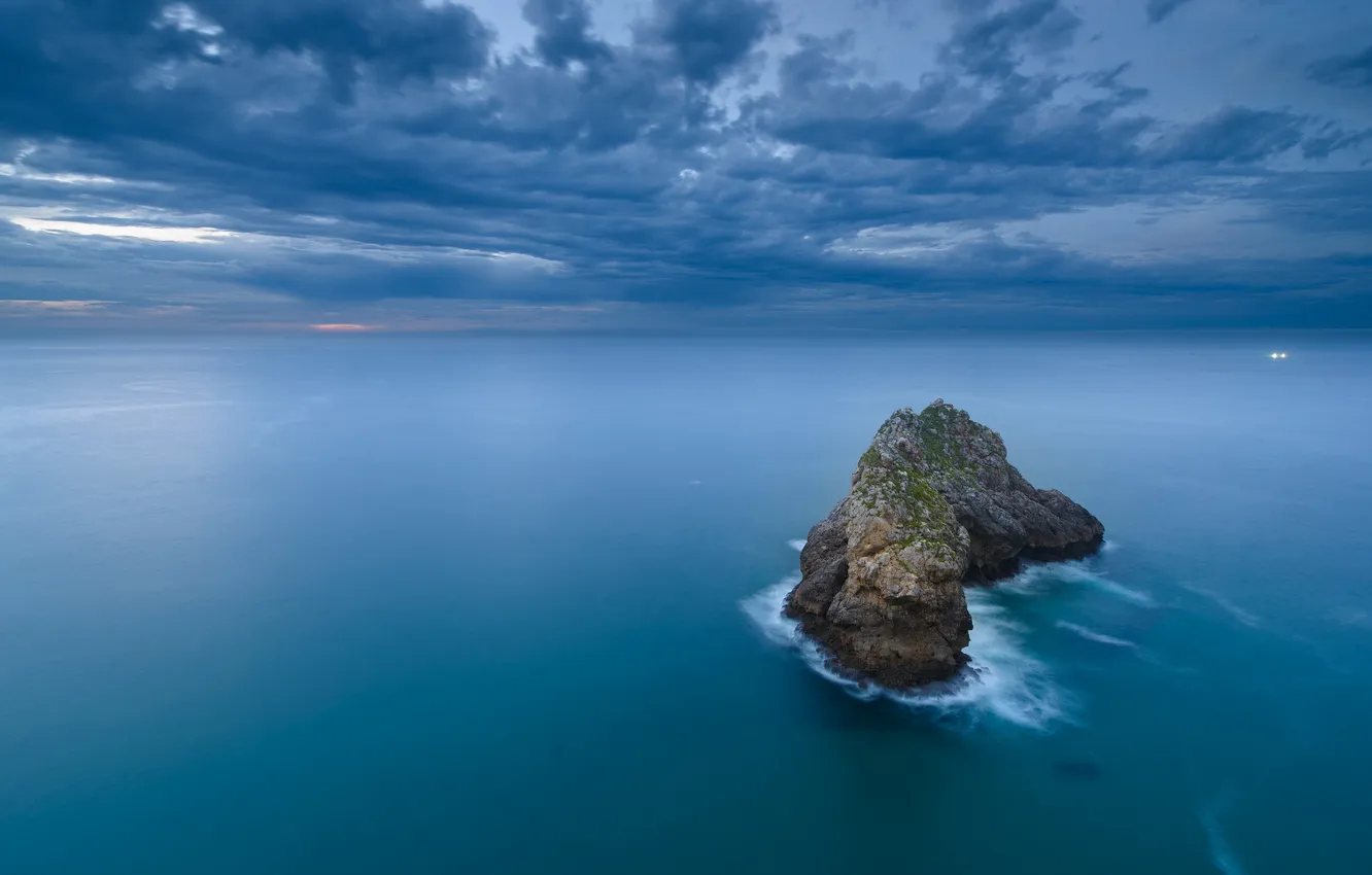 Фото обои море, пейзаж, скала
