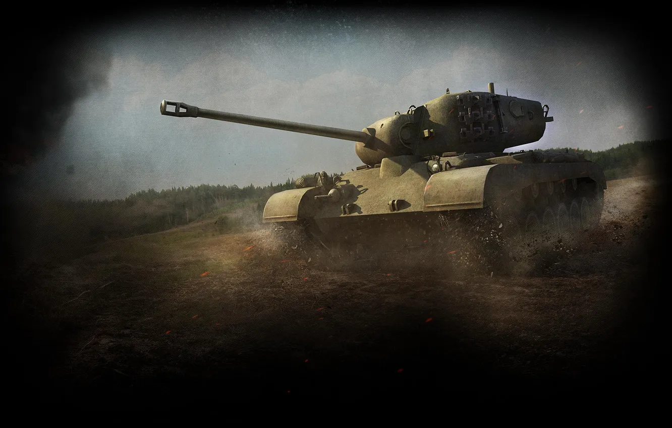 Фото обои Танк, WoT, World of Tanks, M26 Pershing, Першинг, Перш