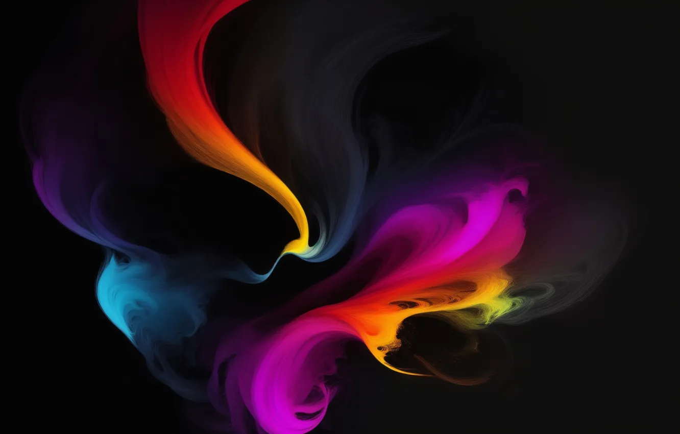 Фото обои желтый, красный, абстракция, фон, голубой, обои, черный, цветные