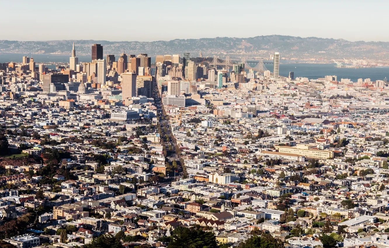Фото обои city, город, дом, улица, небоскреб, Калифорния, USA, США