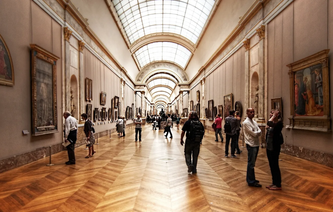 Фото обои art, people, Louvre, Museum