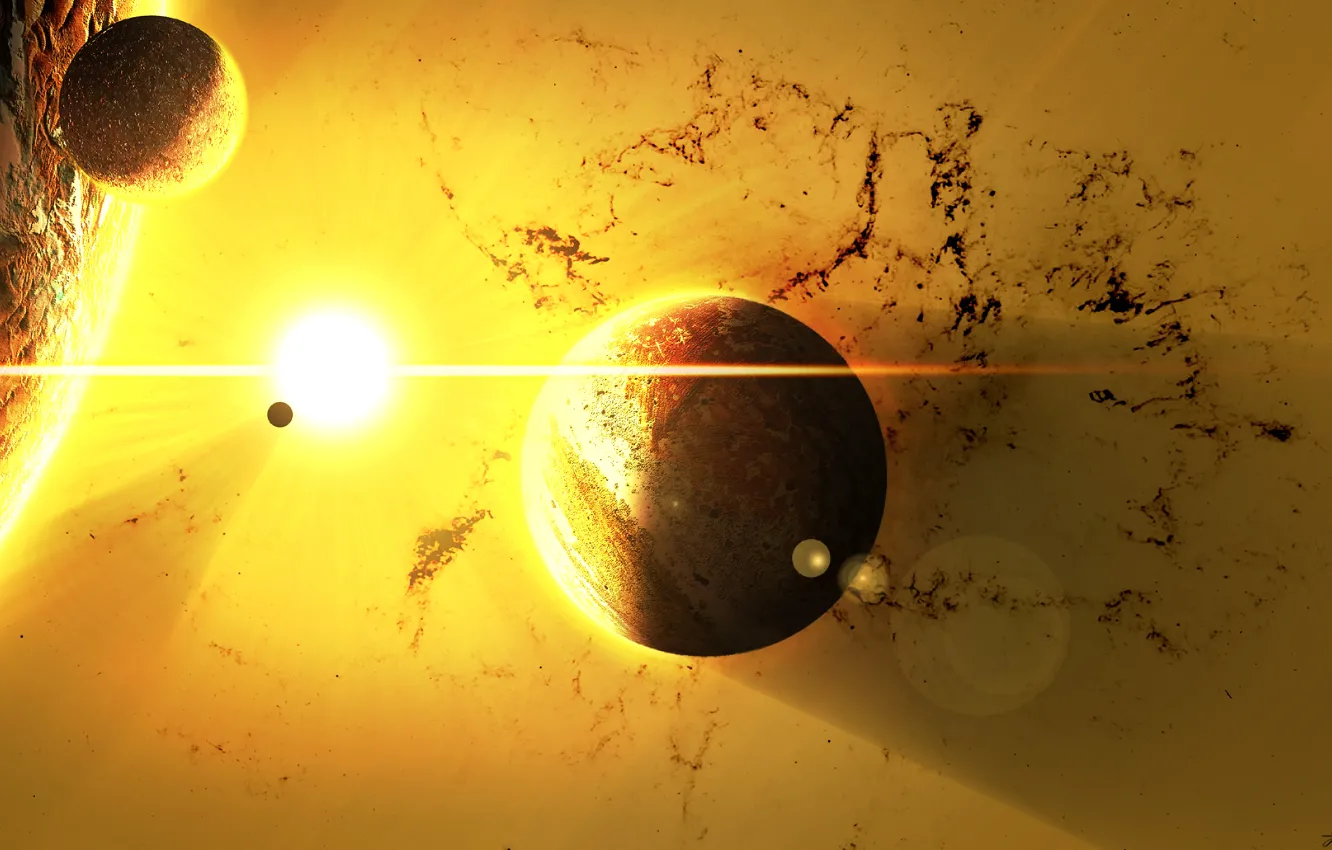 Фото обои space, calm, planets