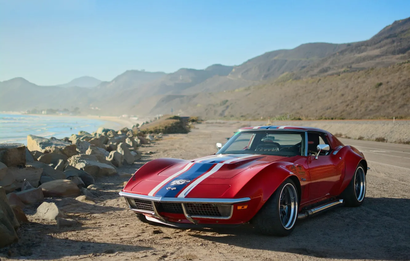 Фото обои Corvette, Chevrolet, 1969, Coupe, Stingray