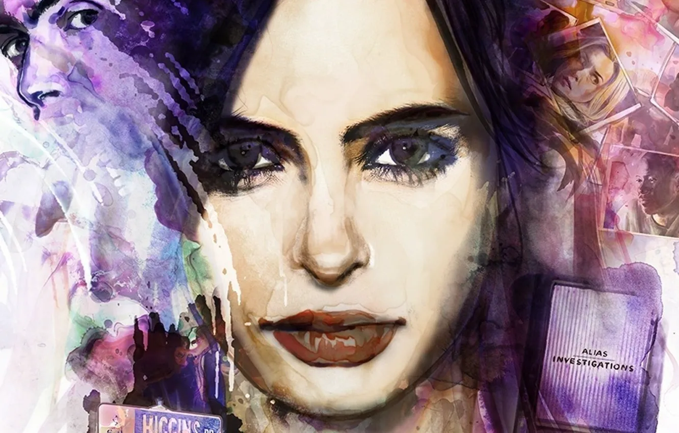 Фото обои Marvel, Кристен Риттер, jessica jones
