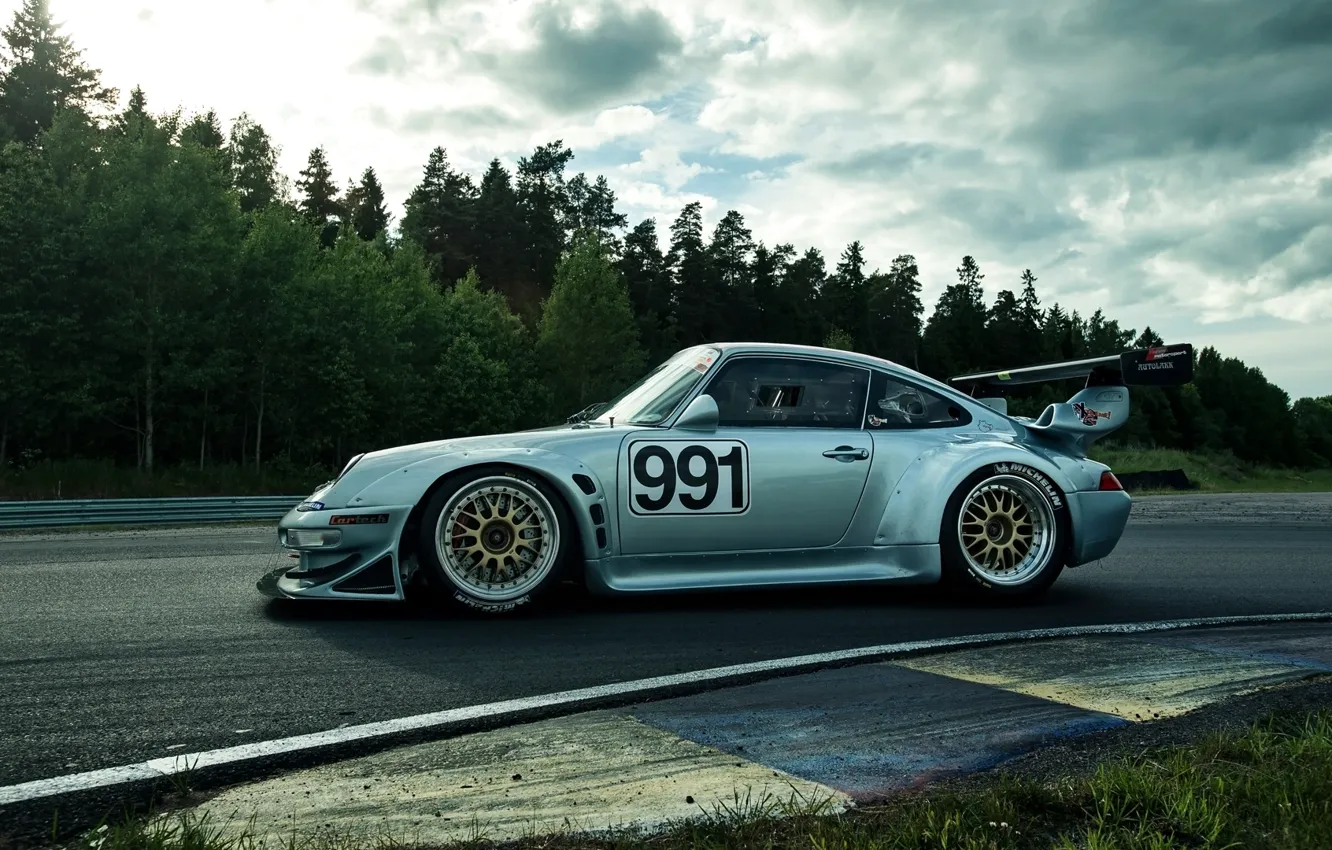 Фото обои Porsche, Машина, Car, Порше, Автомобиль, Racing, Трек, 993