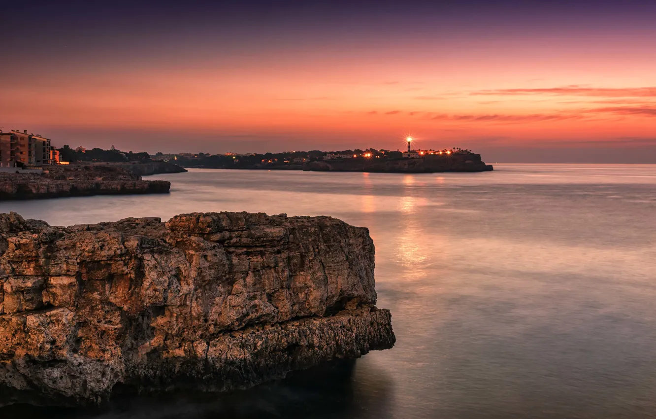 Фото обои colorful, light, summer, landscape, coast, seascape, rocks, morning