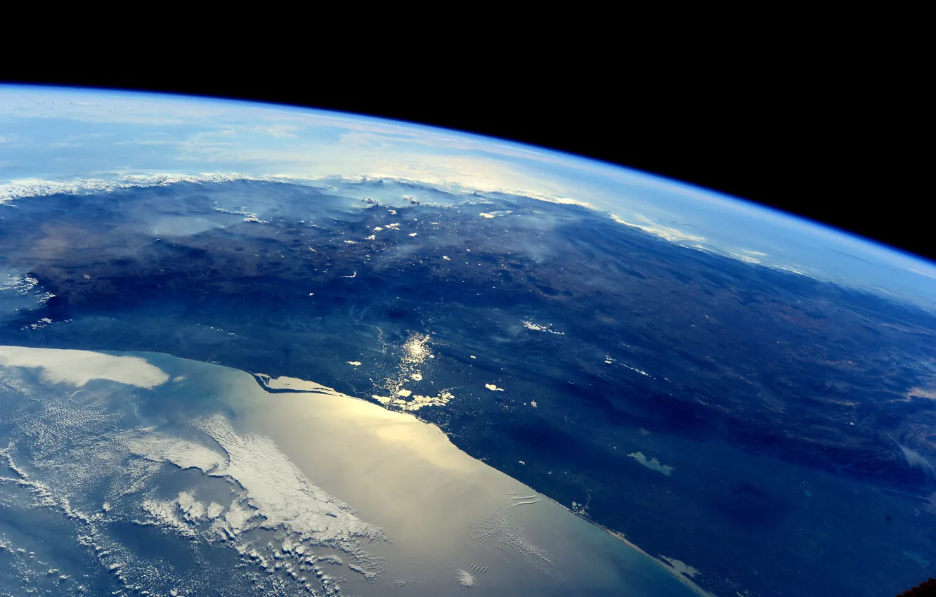 Фото обои космос, Мексика, Земля, МКС
