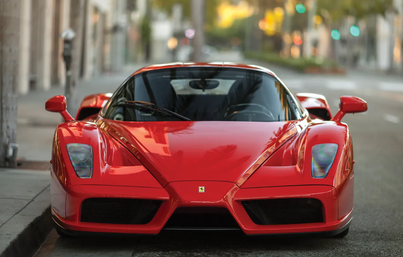 Фото обои Ferrari, феррари, вид спереди, Ferrari Enzo, Enzo, легендарный