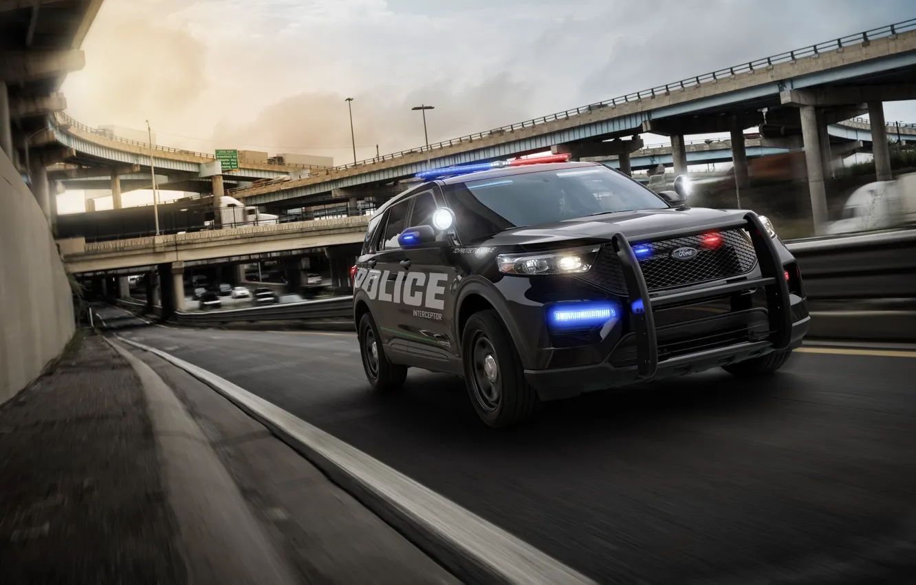 Фото обои Ford, Police, Interceptor, Utility, 2020