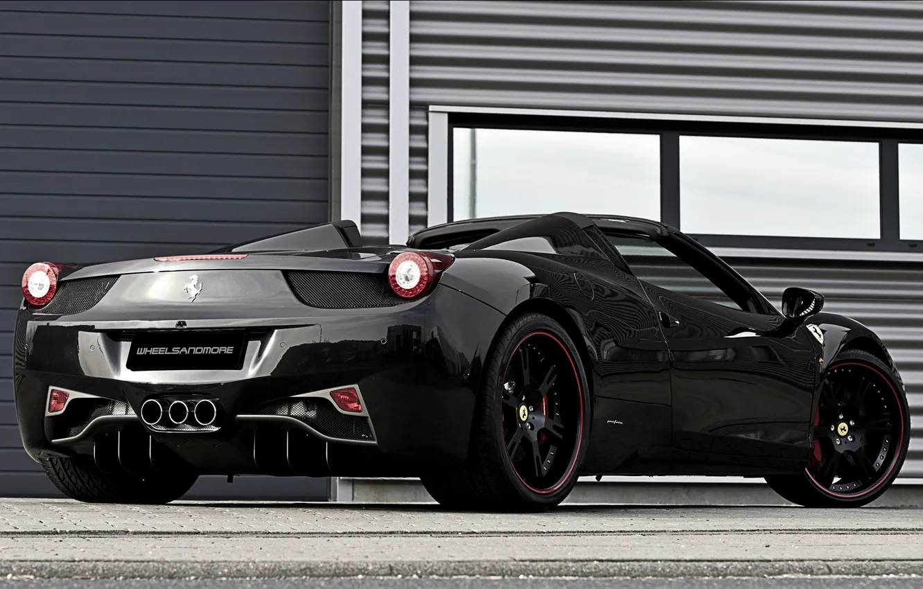 Фото обои фон, чёрный, тюнинг, Феррари, Италия, Ferrari, суперкар, 458