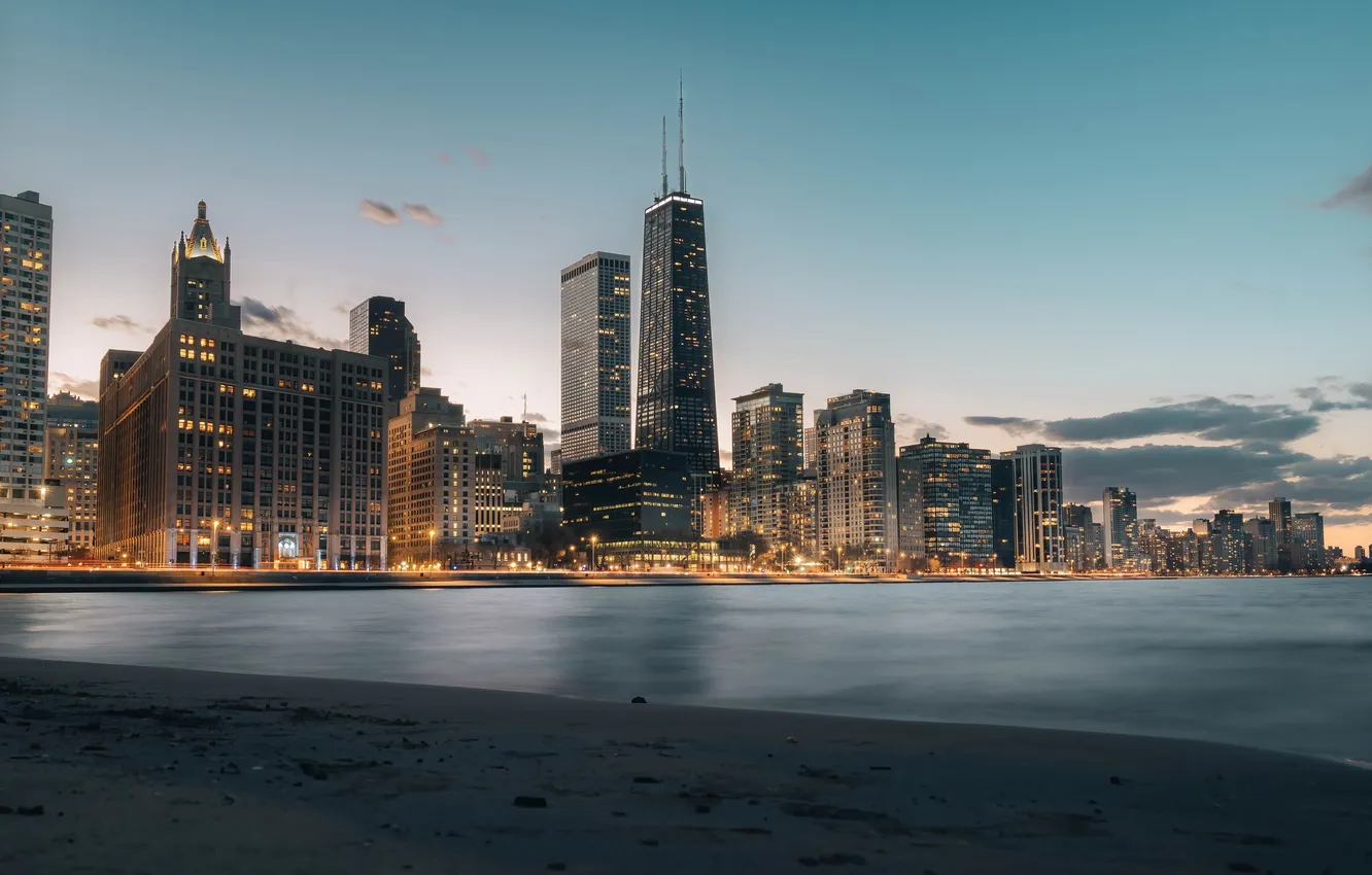 Фото обои город, USA, Chicago