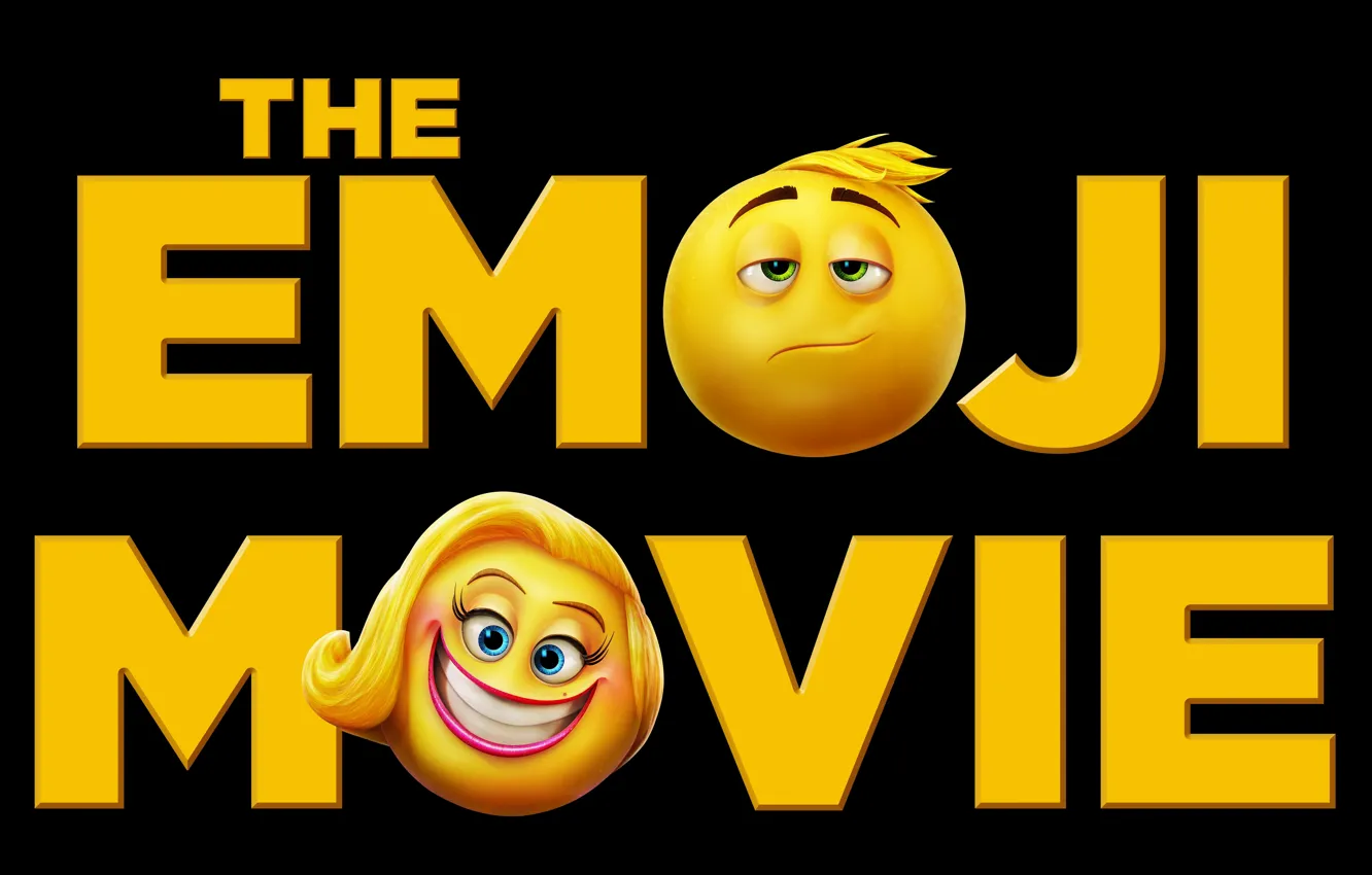 Фото обои smiley, animated film, animated movie, emoji, The Emoji Movie