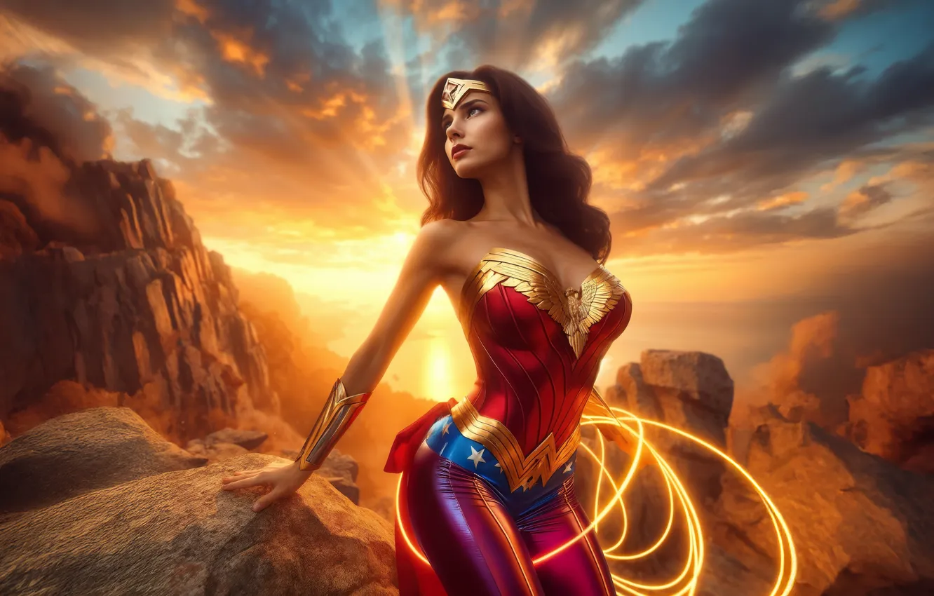 Фото обои woman, justice, goddess, wonder