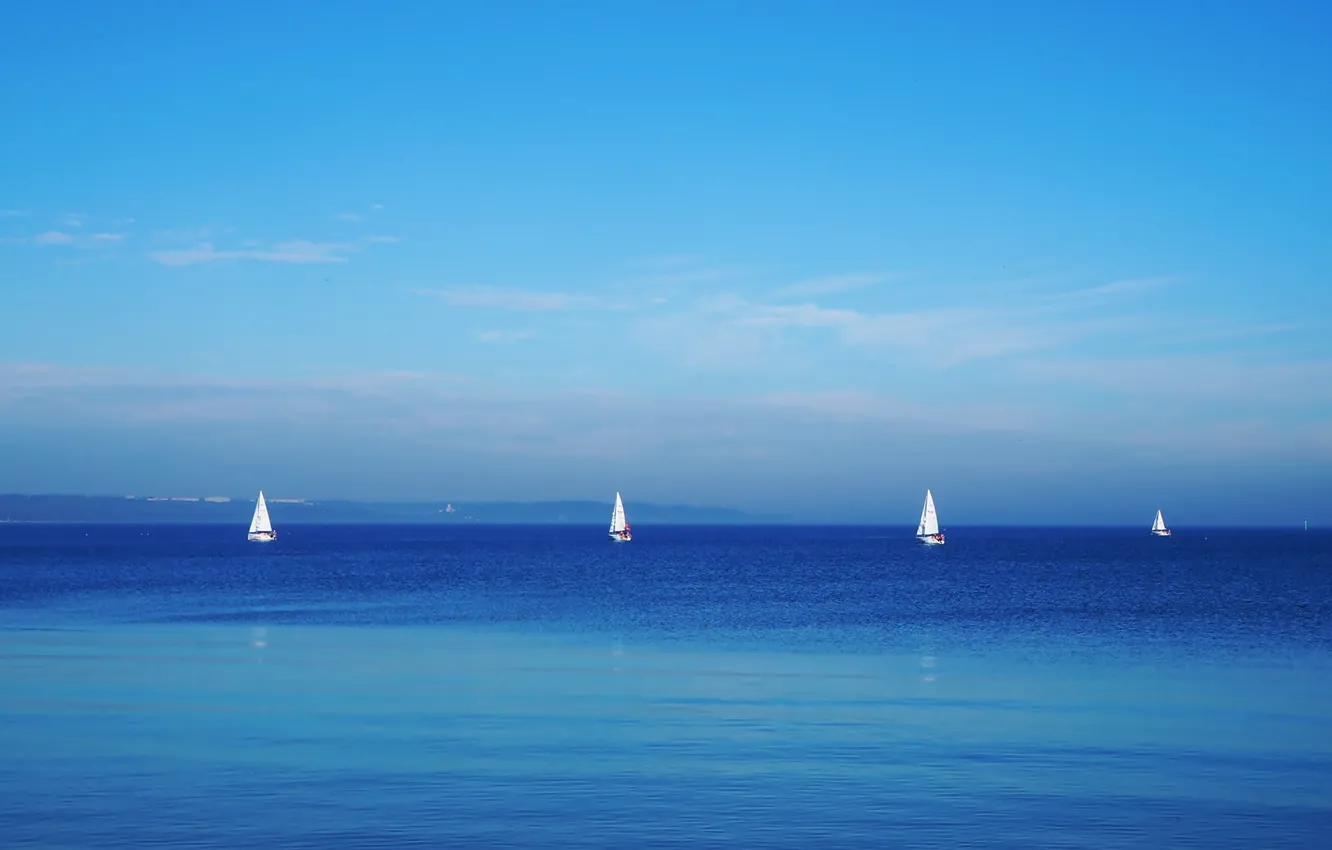 Фото обои sea, ocean, water, boats, sailboats