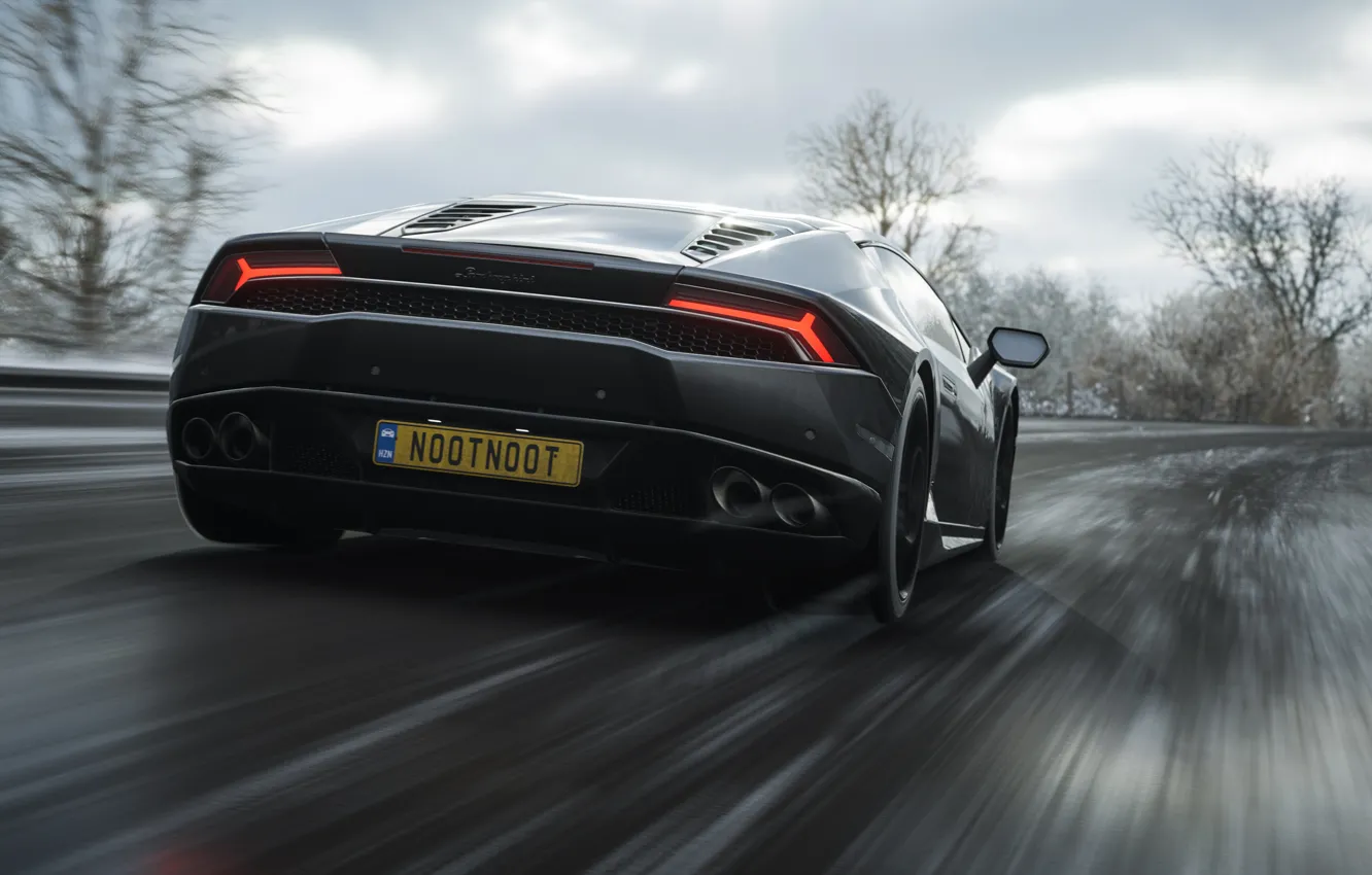 Фото обои Lamborghini, Microsoft, game, 2018, Huracan, Forza Horizon 4
