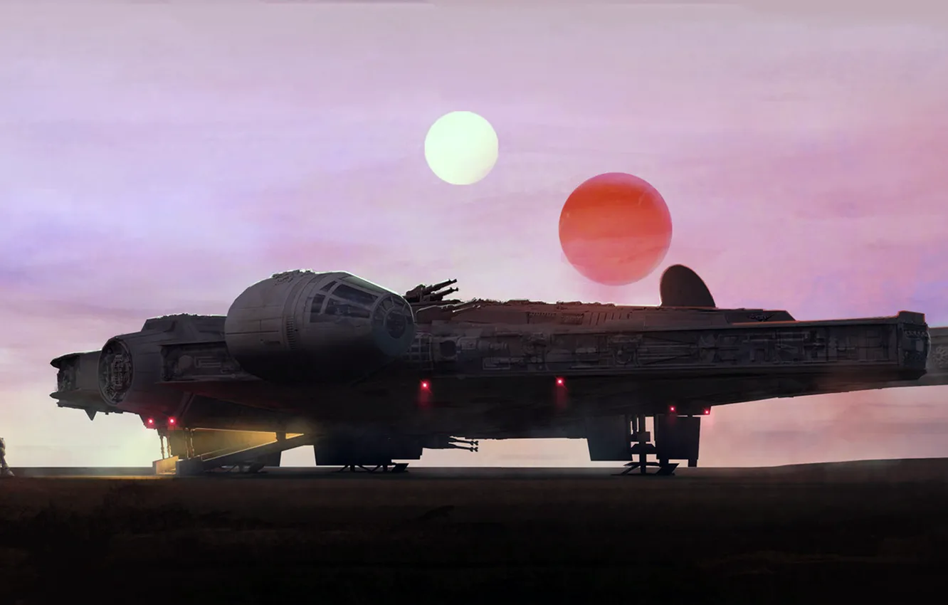 Фото обои Звёздные войны, Star wars, Joseph Diaz, The Moment, Millenium falcon