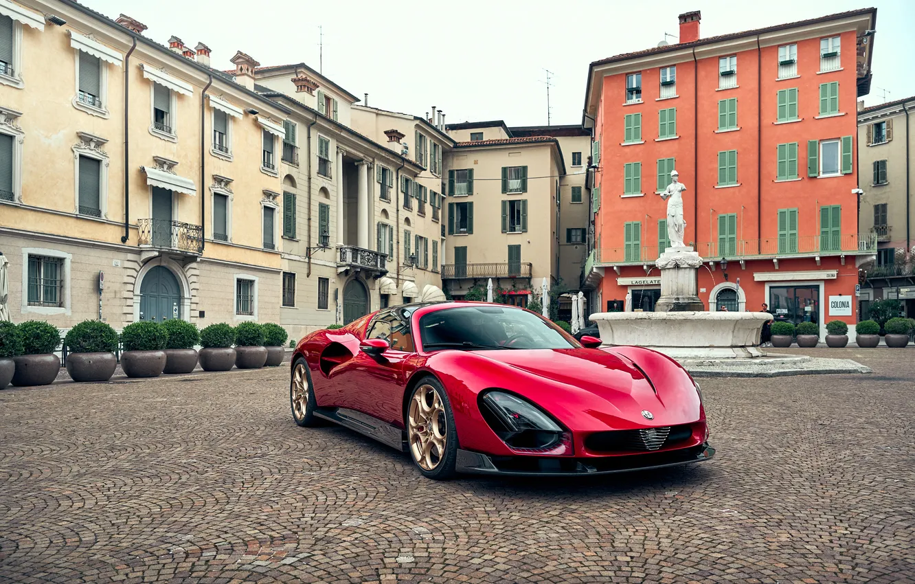 Фото обои Alfa Romeo, суперкар, supercar, единственный экземпляр, 2025, Alfa Romeo 33 Stradale, the only instance