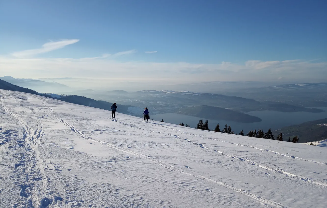 Фото обои Швейцария, Альпы, гора Вильдшпиц