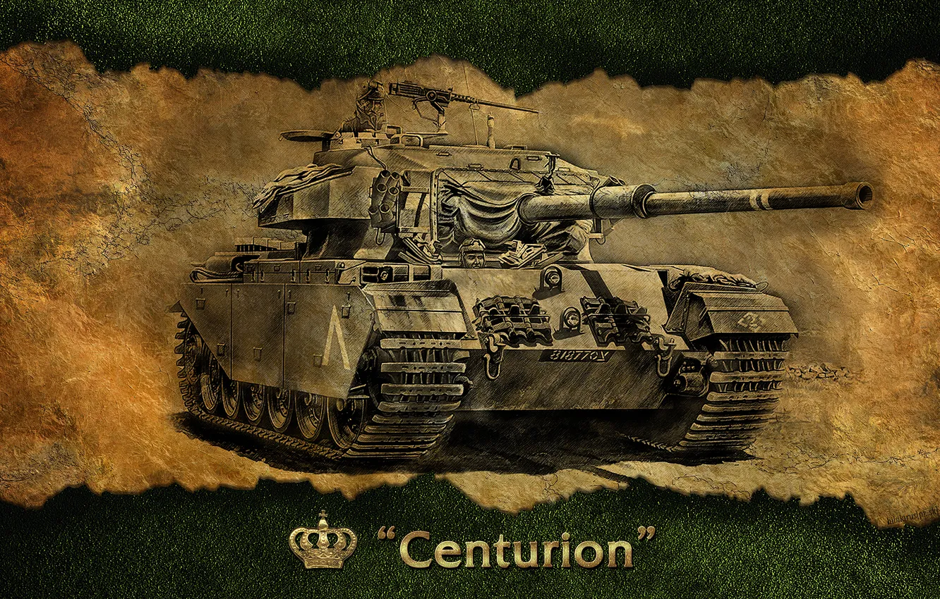 Фото обои Англия, арт, танк, Великобритания, танки, WoT, World of Tanks, Centurion Mk. I