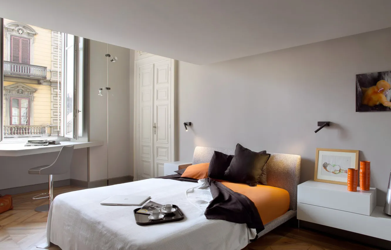 Фото обои комната, интерьер, спальня, Home in Turin