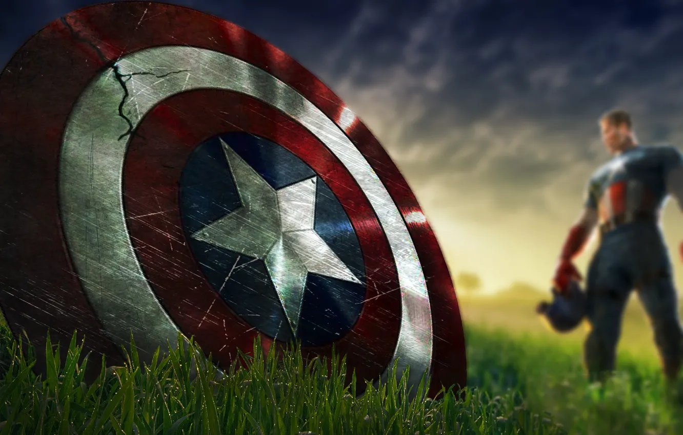 Фото обои щит, marvel, комикс, captain america, первый мститель, мстители, Капитан америка