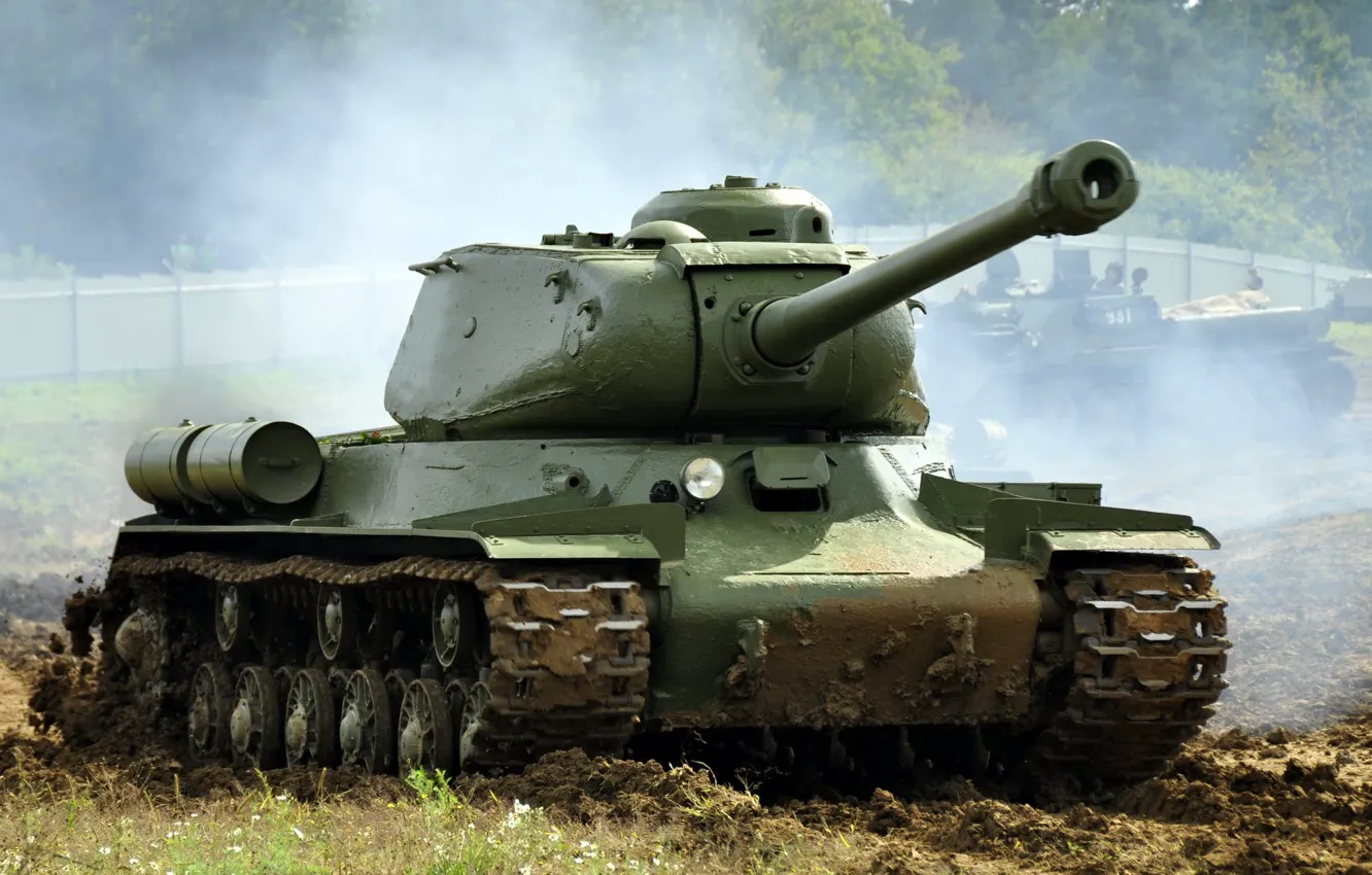 Фото обои танк, ИС-2, тяжелый, советский, Иосиф Сталин, WW2, 122 мм