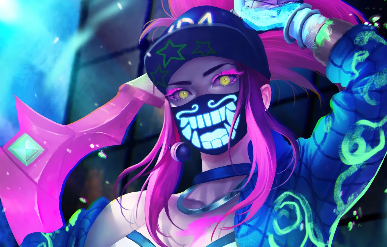 Фото обои Art, Akali, League of Legends, Akali KDA